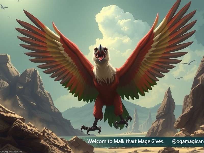 Moga Magicians - Garuda Mount Garuda creature from Moga Magicians - a giant eagle-like bird from Hindu mythology