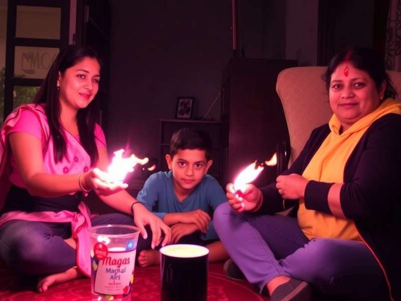 Moga Magicians - Bringing Families Together Indian family playing Moga Magicians together on Diwali